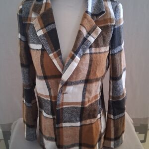 Women's Chicme Two-Button Blazer : Earth Tones : Size Small